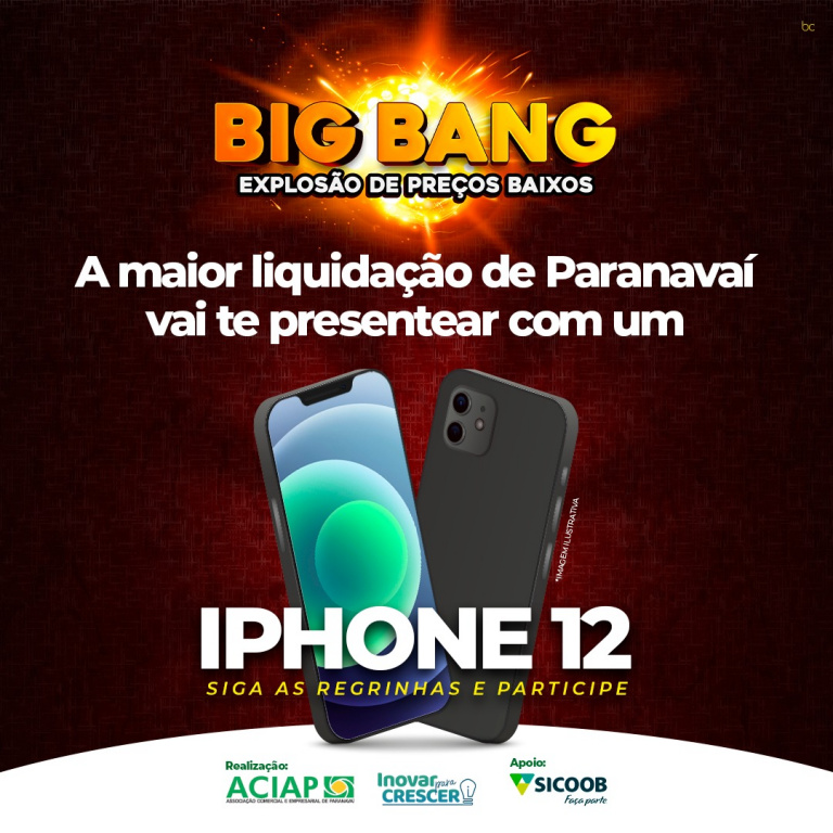 Big Bang será incrementado com sorteio de um Iphone 12