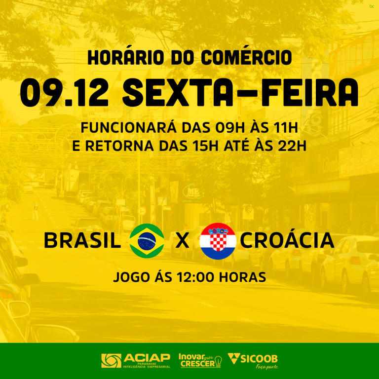 Horário especial do Comércio de Paranavaí