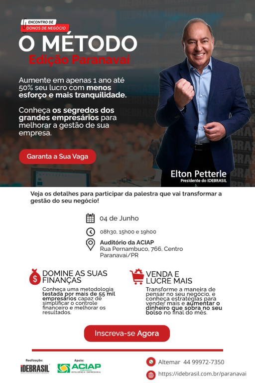 Aciap e IDEBRASIL oferecem palestra exclusiva para empresários sobre como impulsionar as vendas