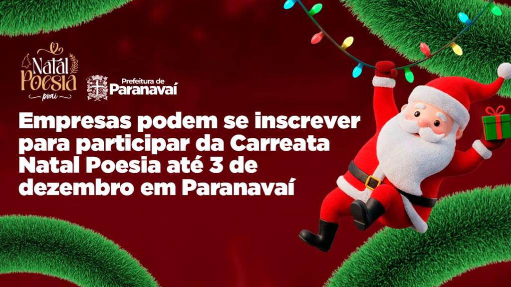 Empresas podem se inscrever para participar da Carreata Natal Poesia até 3 de dezembro