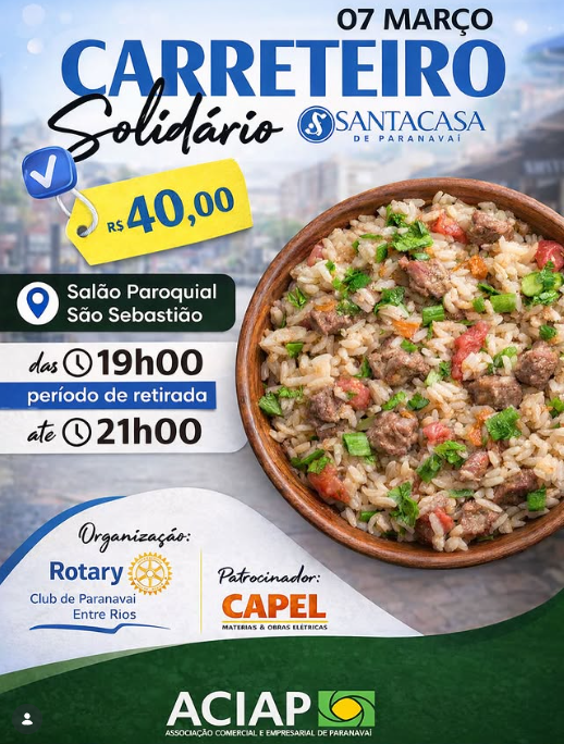 Aciap apoia Carreteiro Solidário em benefício da Santa Casa de Paranavaí