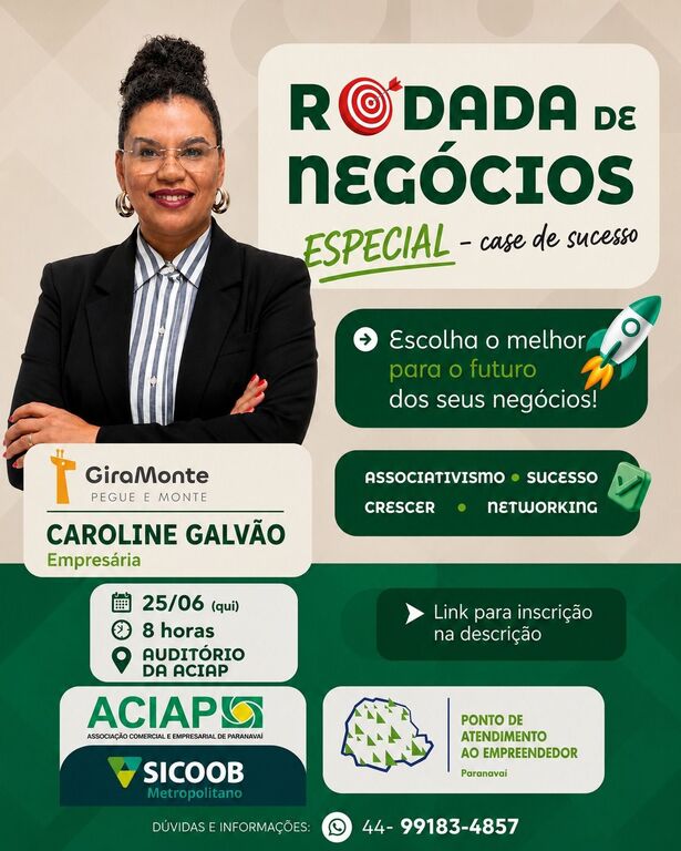 ACIAP promove mais uma edição da Rodada de Negócios especial com case de sucessos em Paranavaí