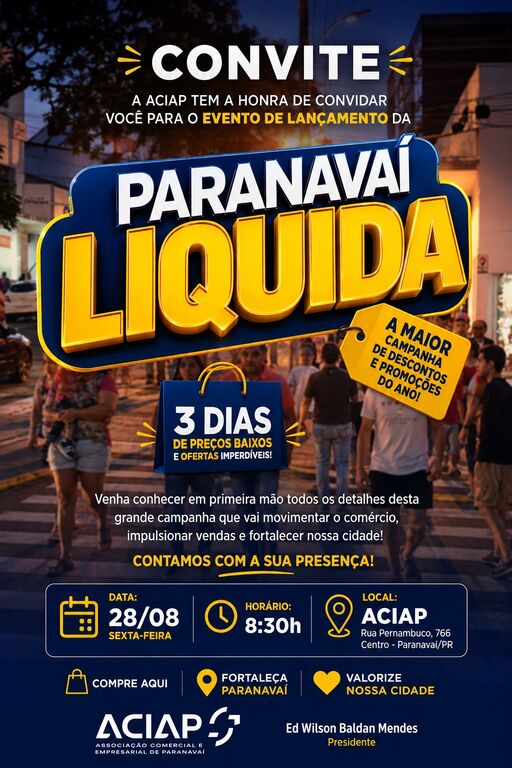 Paranavaí Liquida será lançada nesta sexta-feira durante encontro na ACIAP