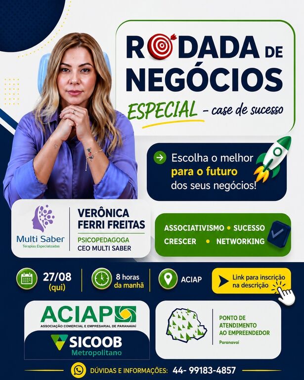 Rodada de negócios da ACIAP terá case de sucesso com CEO da Multi Saber